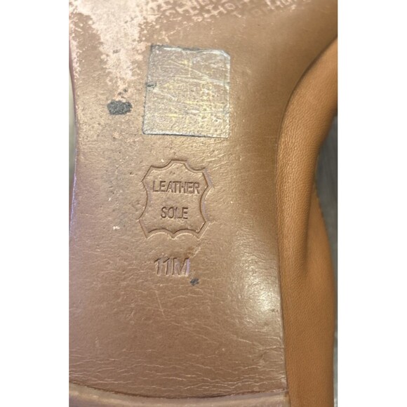 Tory Burch Jolie Tan Beige Leather Patent Cap Toe Ballet Flats Womens Size 11 M - Picture 7 of 8